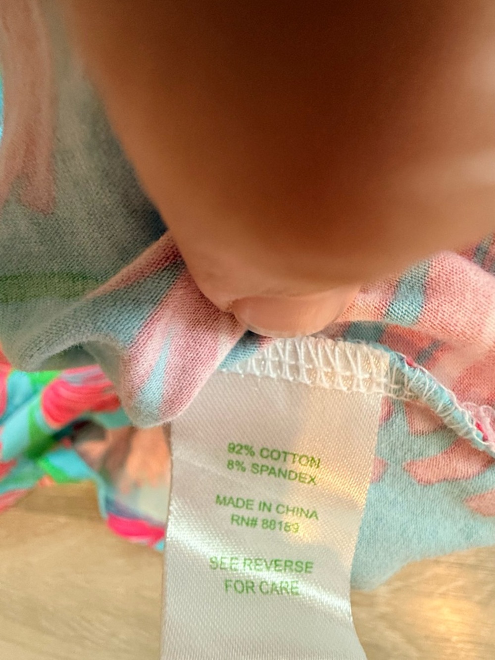 Lilly Pulitzer Blue A-Line dress with Pink Floral Print - Picture 9 of 9